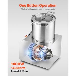 Robot da Cucina da 15,9 Litri in Acciaio Inossidabile con 2 Lame a Curva S Extra, per Alimenti, Grado Alimentare - Product Image 4