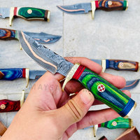 Lot de couteaux de chasse Damas mixtes avec étui – Livraison immédiate, stock disponible, vente en gros uniquement, option de sélection et d'assemblage – Couteaux de chasse
