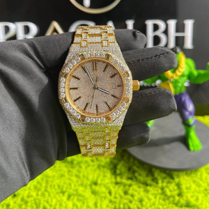 Reloj de Diamantes Moissanite Totalmente Cubierto de Piedras, Regalo de Cumpleaños de Lujo para Hombre, Estilo Hip Hop VVS - Product Image 1