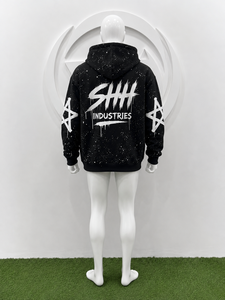 SHH INDUSTRIES Custom Acid Wash Oversized Full <b>Zip</b> Hoodie 300g Heavyweight Cotton Graphic Print Winter Streetwear Premium - Product Image 5