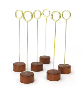 Latest Design Metal And Wood Place <b>Card</b> Holder Metal Spiral Numbers <b>Card</b> Holders Circle Minimalist Design Durable <b>Table</b> - Product Image 3
