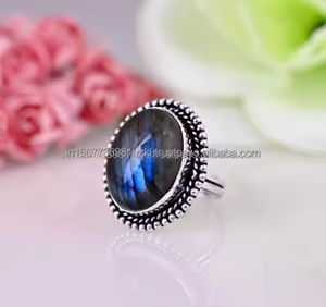 Anillo más vendido, anillo de Plata de Ley 925 hecho a mano con piedras preciosas, anillo bohemio llamativo, regalo para ella, joyería de labradorita para mujer - Product Image 5