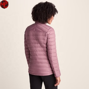 Doudoune matelassée légère pour femme, manteau d'hiver à col montant zippé, veste rembourrée personnalisée pour femme - Product Image 6
