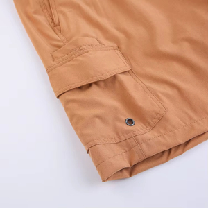 Men's <b>Cargo</b> Shorts Solid Color Drawstring Waist Quick Dry Pockets Casual Woven Mid Rise 100% Polyester - Product Image 4