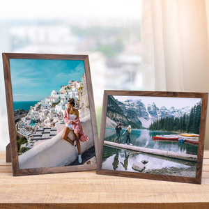 11x14 Picture <b>Frame</b> Brown Set of 12, Multi Rustic Walnut Wood-Color 11 by 14 Photo <b>Frames</b> Bulk for <b>Wall</b> or Tabletop - Product Image 1