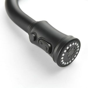 Rubinetto da cucina monocomando in acciaio inossidabile con doccetta estraibile ad arco alto, per lavello - Product Image 5