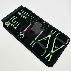 ชุดเครื่องมือต่อผมเคลือบผงสีเขียวมะนาวพร้อมฉลากส่วนตัวที่กำหนดเองได้รับการยอมรับ - Product Image 1