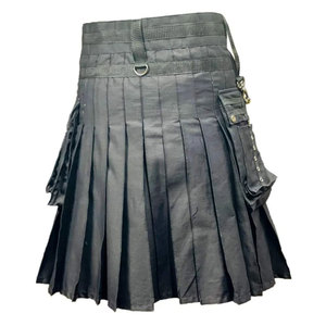 Men's Scottish <b>Black</b> Utility kilt Front <b>Apron</b> Yellow Modern Fashion kilt 2026 - Product Image 4