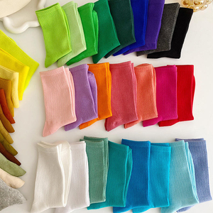 Chaussettes courtes en coton respirant, couleur unie, tricot fines, pour adultes, usage décontracté estival, blanc, gris, noir - Product Image 5