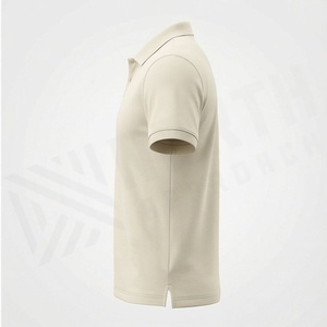 Polo en piqué de coton à manches courtes pour homme, couleur unie, respirant, tissu tricoté décontracté, coupe classique - Product Image 3