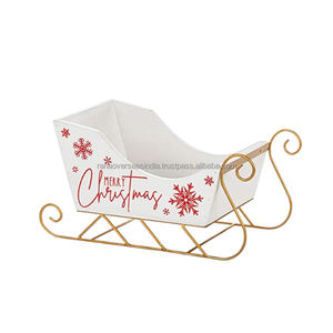 Pendentif traîneau de père Noël en fer au design élégant de la meilleure qualité, idéal pour les décorations de table de Noël à prix compétitif - Product Image 2