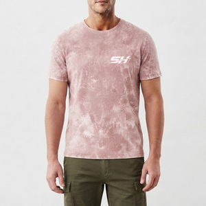 Camiseta de Hombre Estilo Urbano con Lavado Ácido, Diseño Sólido, Corte Holgado, 180 Gramos, 100% Algodón, Venta al Por Mayor - Product Image 1