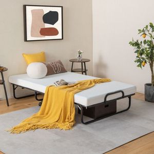 Letto Pieghevole in Acciaio Misura Singola con Materasso in Memory Foam, Design Moderno per Uso Scolastico - Product Image 3