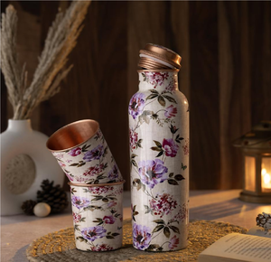 Elegante Botella de Cobre con Diseño Esmaltado, Botella de Agua de Cobre, el Mejor Regalo, Botella Impresa - Product Image 2