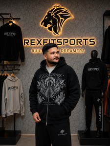 เสื้อฮู้ดซิปแบบหนาพิเศษทรงโอเวอร์ไซส์สำหรับผู้ชาย สตรีทแวร์ลายกราฟิก พิมพ์ลายตามสั่ง รับผลิตเสื้อผ้าแบบ OEM - Product Image 4