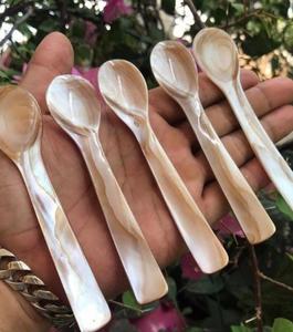 Handcrafted Natural Buffalo Horn Spoons Set Eco-Friendly Rustic High Polished Small Serving & Dessert Spoon - Product Image 4