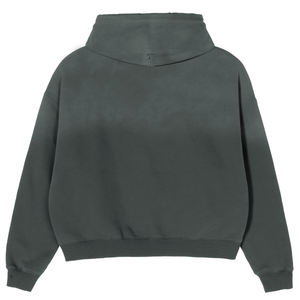 เสื้อฮู้ดดี้ปักลายสไตล์วินเทจฟอกสีแบบทำเก่า ผ้าฝ้ายฟลีซ 100% ระบายอากาศได้ดี แห้งเร็ว มีกระเป๋าขนาดใหญ่พิเศษ - Product Image 2