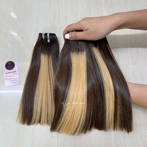 Extensiones de cabello humano recto de hueso Premium más barato lujoso de larga duración un donante vietnamita cabello crudo cutícula cabello alineado - Product Image 5