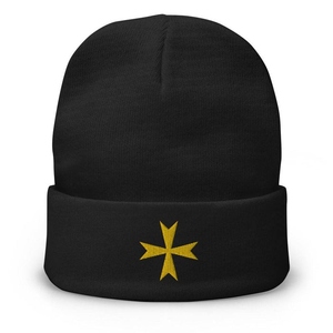 Bonnet de l'Ordre de Malte - Chapeau d'hiver chaud avec broderie dorée de qualité supérieure - Product Image 2
