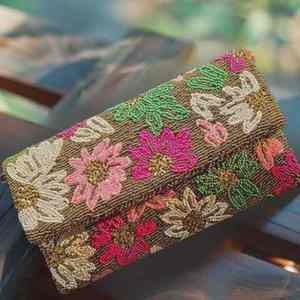 Bolso de mano indio artesanal colorido con cuentas, de lujo, étnico, con asa de baguette de cuentas de cristal, estilo casual, duradero, moderno, de primera calidad. - Product Image 5