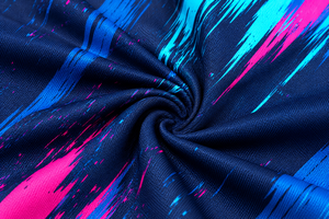 เสื้อจักรยานแขนสั้นผู้ชาย พิมพ์ลายแบบ Sublimation แห้งเร็ว ผลิตจากโพลีเอสเตอร์ สีฟ้าชมพู - Product Image 6
