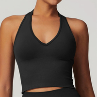 Combinaison de yoga sexy une pièce pour femme, en tissu Repreve écologique, extensible et sans coutures, avec empiècements en maille, idéale pour le fitness
