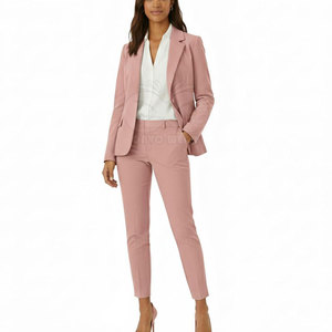 Women Elegant <b>Blazer</b> Pant Suit <b>Set</b> Professional Workwear Formal Trousers Outfit Wholesale Supplier - Product Image 3