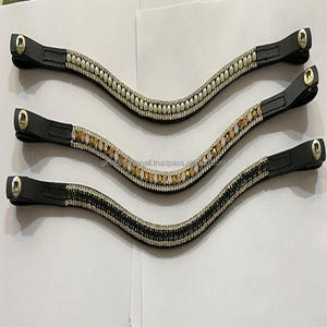 สายคาดคิ้วหนังสีดำแบบ3แถวทำจากไข่มุกไข่มุกเม็ดเงางามเป็นประกาย - Product Image 5