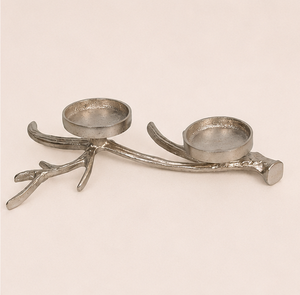 Handcrafted Silver Aluminum Tree <b>Branch</b> Tea <b>Light</b> Candle Holder Modern Metal Decorative Candlestick Stand For Luxury Home Decor - Product Image 5