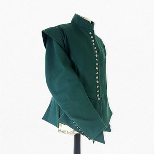 เสื้อแจ็คเก็ตผ้าขนสัตว์สีเขียวคุณภาพสูง ตัดเย็บด้วยมือสำหรับนักดนตรีแบ็กพิเพอร์และกลองชุด  ชุดแต่งกายสั่งตัดพิเศษ - Product Image 3