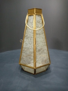 Artisan Design Tapered Glass <b>Lantern</b> with <b>Brass</b> Frame Durable Indoor Home Decoration L39 - Product Image 6