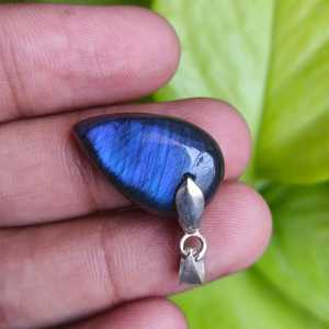 Pendentif en labradorite bleue, argent 925, bijoux en pierres précieuses faits à la main, labradorite naturelle, NIKHIL GEMS, vintage, fiançailles, vente en gros - Product Image 5