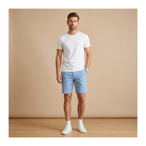 Shorts pour hommes de qualité supérieure, confortables au quotidien, fabricant OEM ODM, vente en gros, export, qualité supérieure, coton, shorts décontractés et sportifs, Inde - Product Image 5