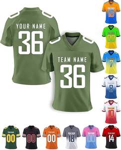 Personnalisez votre propre maillot de football cousu/imprimé avec nom et numéro personnalisés, maillot de football américain dégradé pour hommes et garçons - Product Image 6