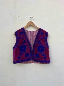 Veste en velours brodée rétro, veste d'automne et d'hiver, manteau, blazer en velours, veste unisexe, cadeau pour femme, veste de mariée - Product Image 2