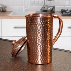 <b>Light</b> Weight Copper Water Jug Slim Profile Copper Water Jug Smooth Finish Copper Water Jug Wholesale Factory Price Item Copper - Product Image 3