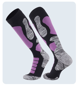 Customized Women Men Merino Wool Hiking <b>Socks</b> Warm Thermal Winter Cozy Cushioned <b>Moisture</b> Wicking <b>Socks</b> - Product Image 2