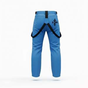 Nouveau pantalon de ski pour homme, 100% polyester, teinture unie, imperméable 10 000 mm, isolation en polaire 240g, fermeture à scratch, personnalisable - Product Image 6