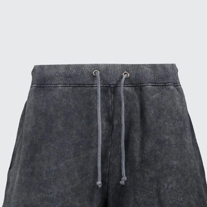 Pantalones Cortos Lisos al por Mayor para Hombre, 100% Algodón, de Alto Gramaje, con Lavado Ácido y Efecto Vintage Desgastado, Estilo Urbano, de Verano, Unisex, Los Mejores Shorts - Product Image 2