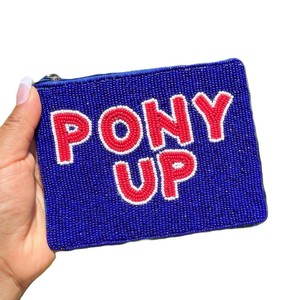 Correa Morada con Cuentas y Texto GO FROGS en Relieve, Accesorio de Moda para Bolsos - Product Image 5