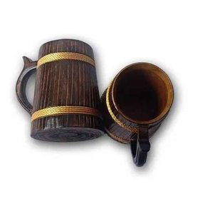 Best Seller <b>Large</b> Capacity Wooden <b>Mug</b> Customizable Size Hand-made Classic Smart Business Gifts for Coffee at Low Price - Product Image 4