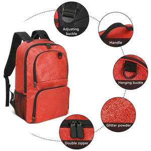 Mochila Impermeable, Portátil y Antirrobo para Animadoras, con Brillantina, de PU, para Viajes, con Logotipo Personalizado del Equipo, OEM, para la Escuela - Product Image 6