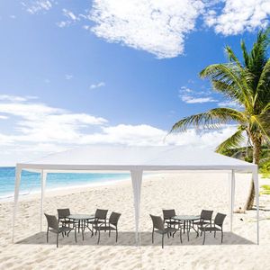 Tenda per Feste all'Aperto Bianca 3x6m, Struttura in Ferro Verniciato con Rivestimento in PE, per Matrimoni ed Eventi - Product Image 6