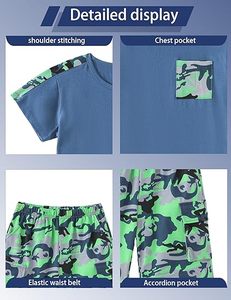 Conjunto de Camisa y Pantalones Cortos de Verano para Hombre, Traje Casual de Dos Piezas, Ligero y Transpirable, Venta al Por Mayor - Product Image 6