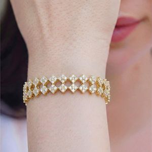 Bracelet à maillons en argent 925 classique pour femmes Zyorio Jewels, motif floral géométrique, design inspiré des fleurs contemporaines - Product Image 6