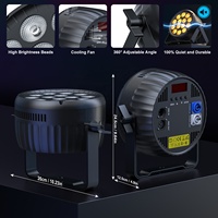 U`King - Foco LED RGBW 4 en 1 de 14 x 15 W para Escenarios, Luces Par de Aluminio DMX512 para Bodas, Fiestas, Discotecas, Clubes Nocturnos