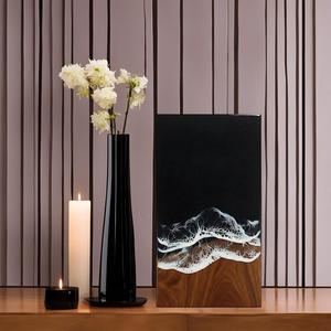 Caja de Joyería Grabada en Resina con Diseño de Mar Nocturno - Almacenamiento Moderno y de Lujo para Sala de Estar 40x40x25cm - Product Image 6