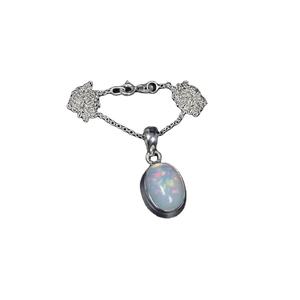 Pendentif fait main en argent Sterling 925 opale de feu pierre précieuse cadeau de mariage parfait pour l'amour avec 925 timbre pendentif bijoux - Product Image 1