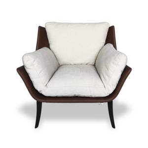 Industry Standard One-Seater Living Room Armchair Plywood Backrest Powder-Coated Steel Legs OEM Loft Armchair Best Price - Product Image 2