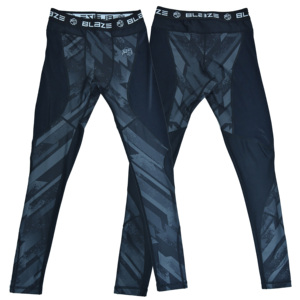 Blaze Fight Wear Men's Compression Pants <b>Polyester</b> Four-Way Stretch Quick Dry Eco-Friendly Leggings Sports Running Football - Product Image 1